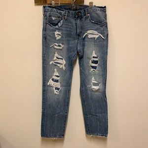 Slim straight denim